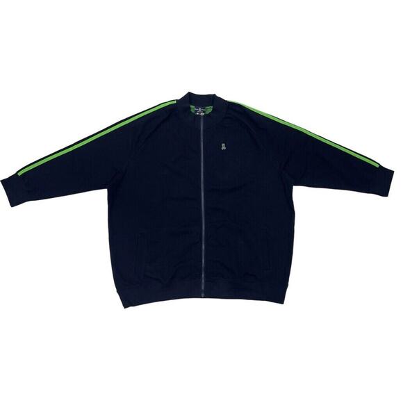 Mens Psycho Bunny Navy Blue Heavy Big & Tall Full Zip Long Sleeve Jacket SZ 3XL - Picture 1 of 7